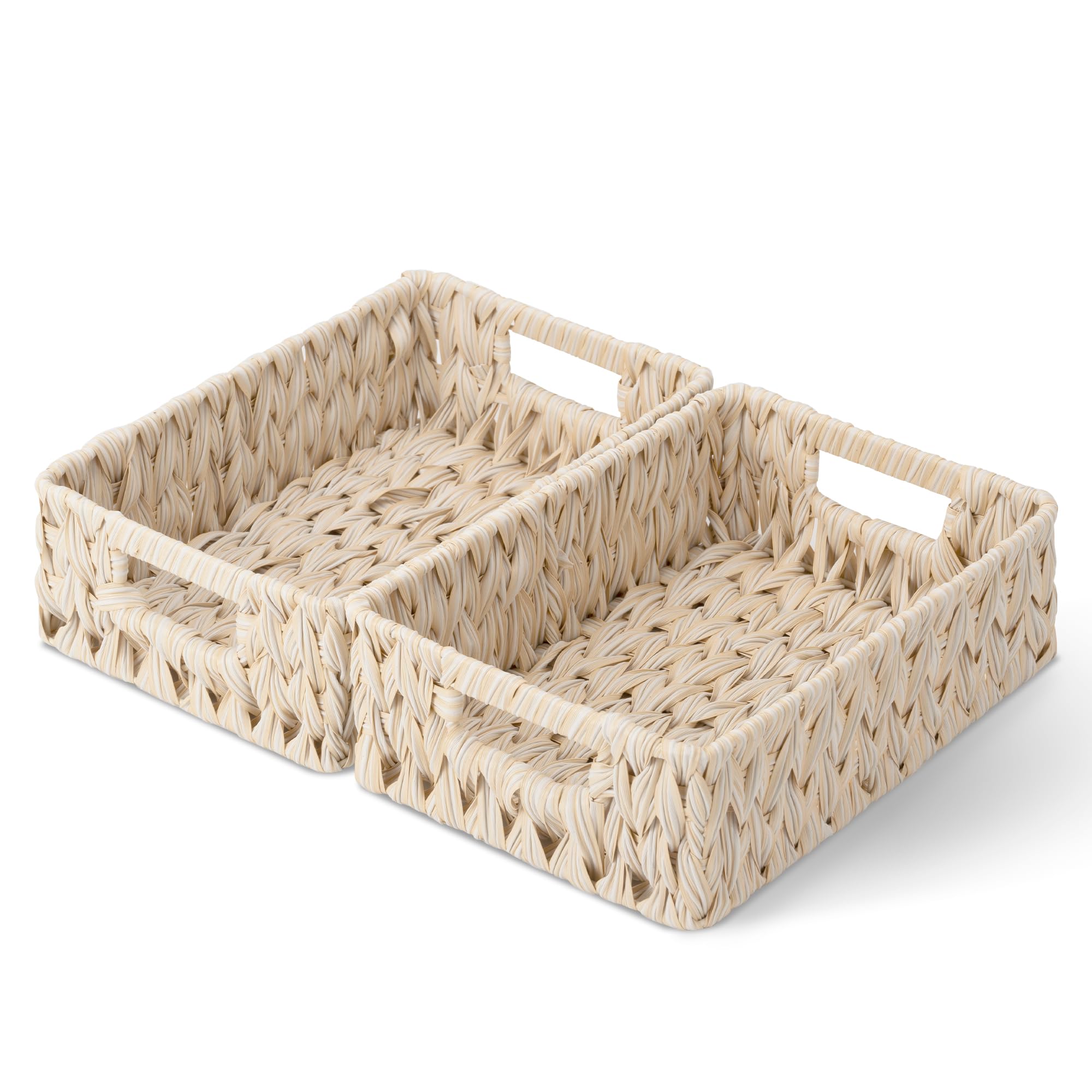 GRANNY SAYS 2-Pack Brown Wicker Storage Baskets