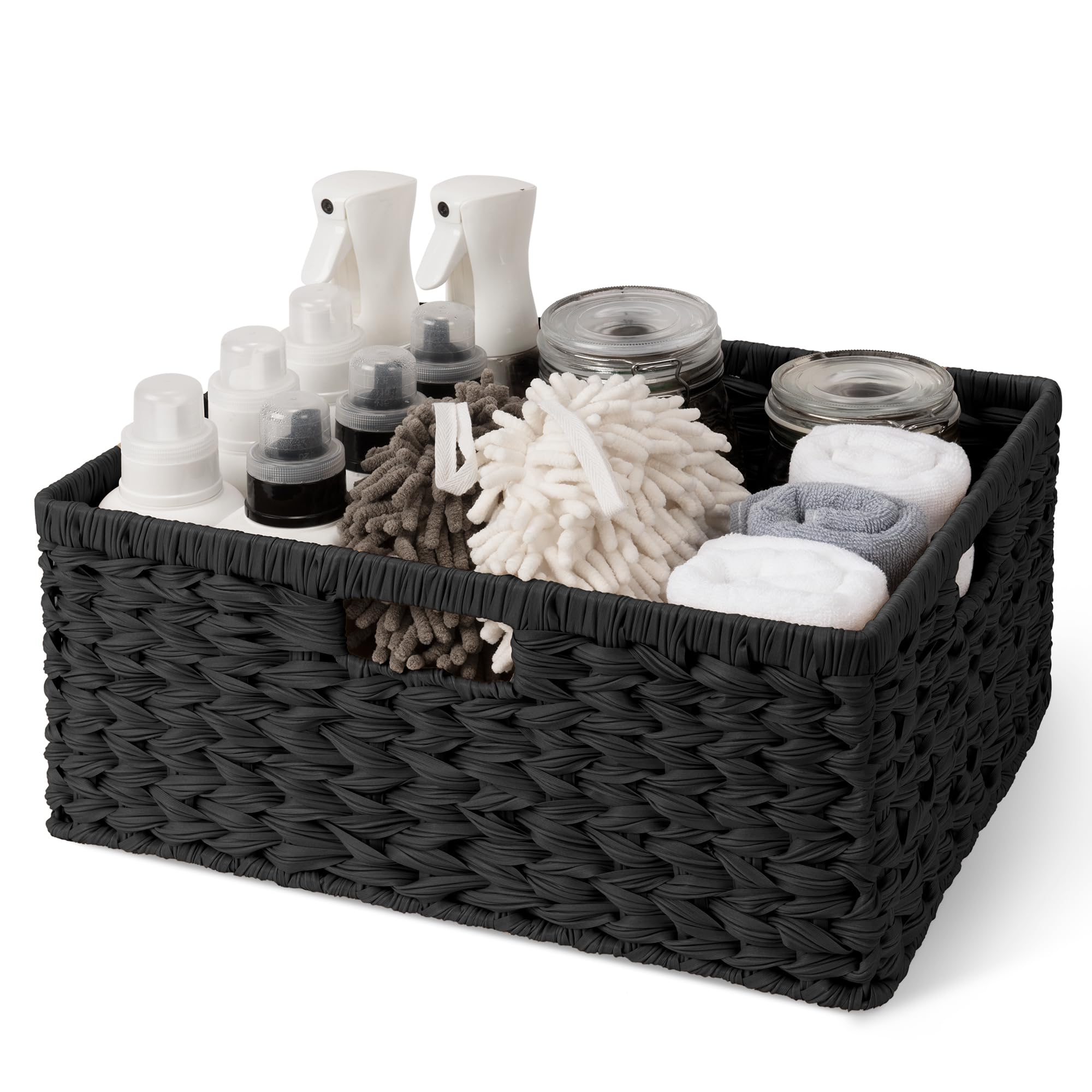 GRANNY SAYS 2-Pack Brown Wicker Storage Baskets