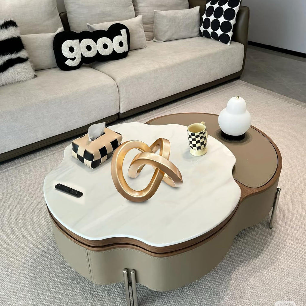 Modern Gold Knot Geometric Sculpture Home Decor Statue
