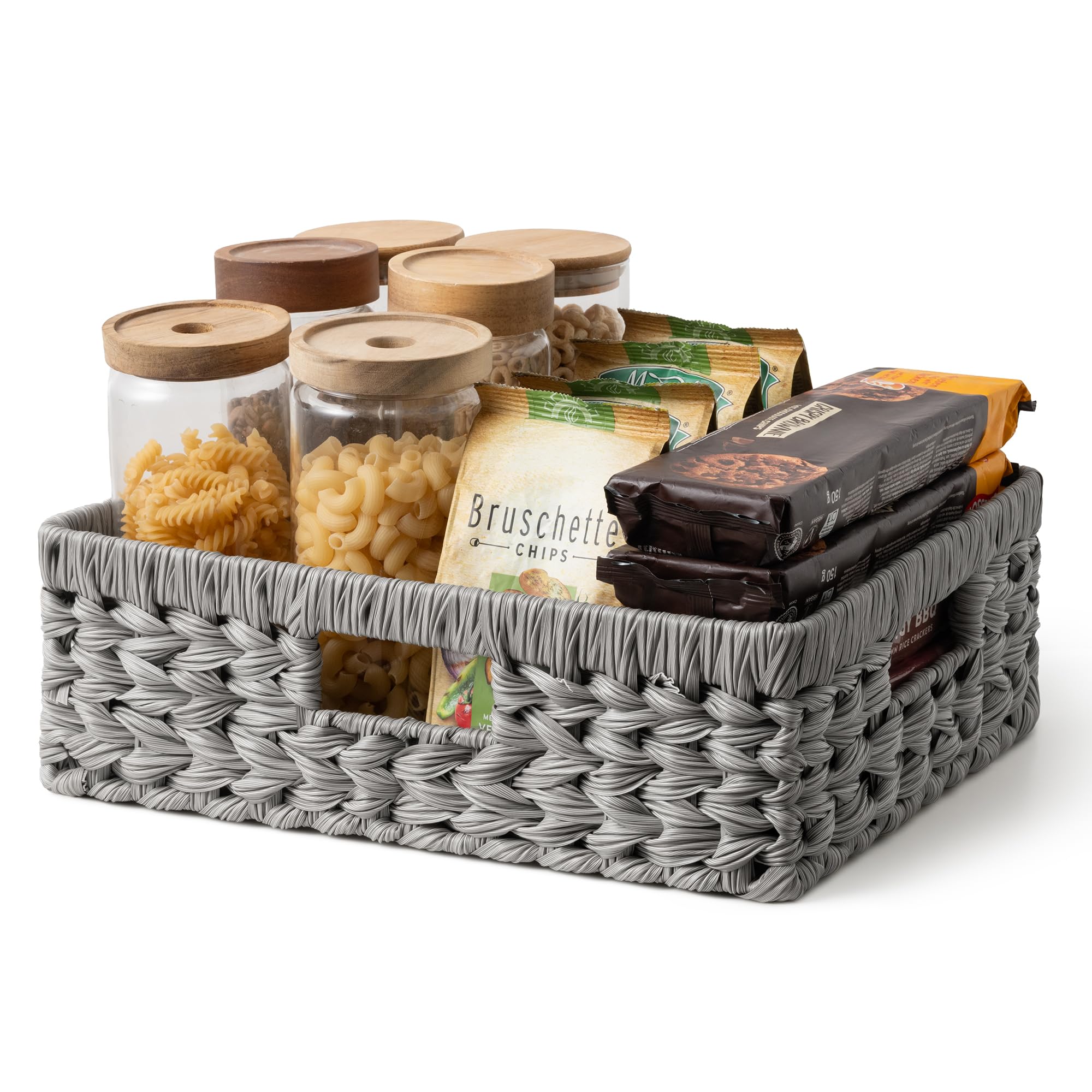 GRANNY SAYS 2-Pack Brown Wicker Storage Baskets