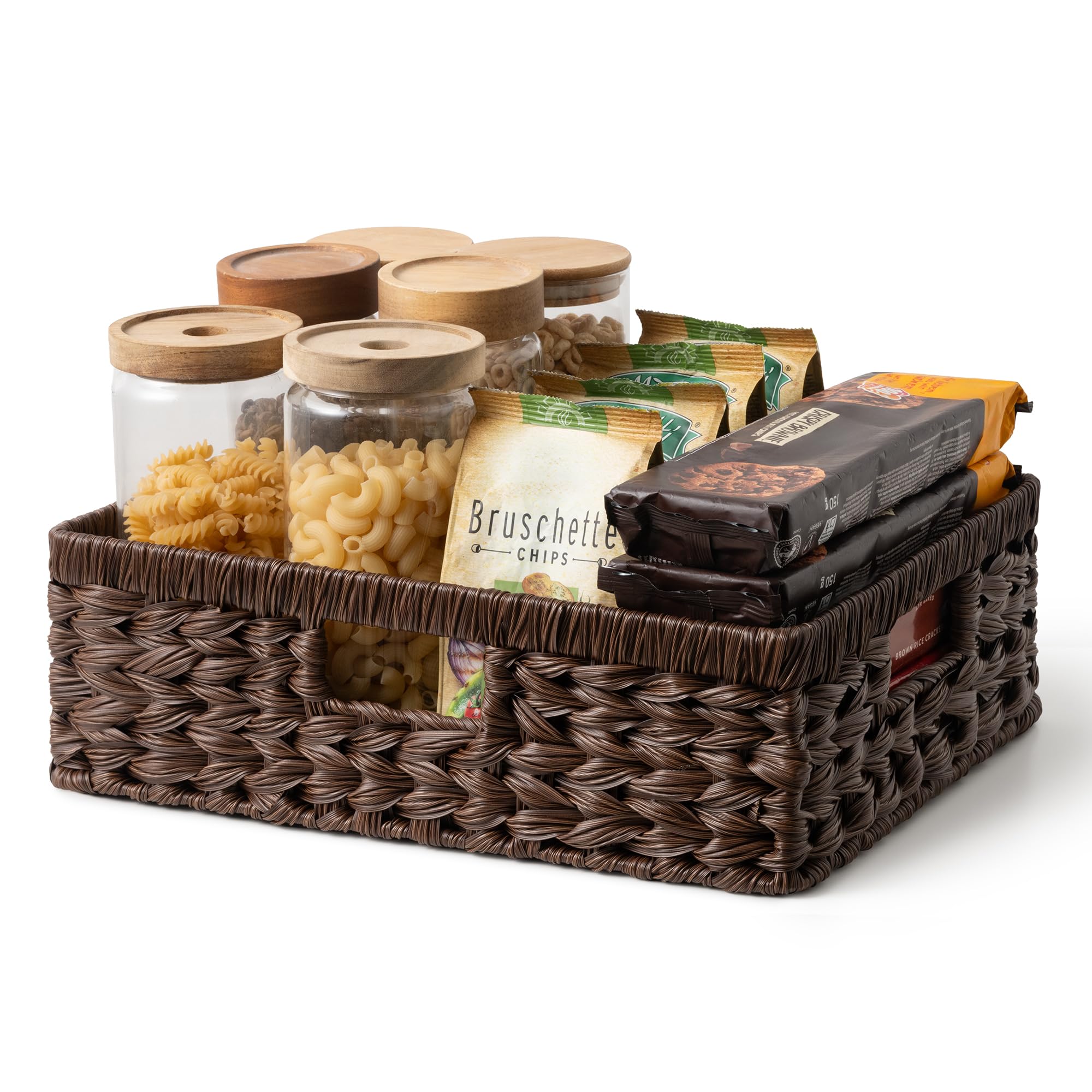 GRANNY SAYS 2-Pack Brown Wicker Storage Baskets