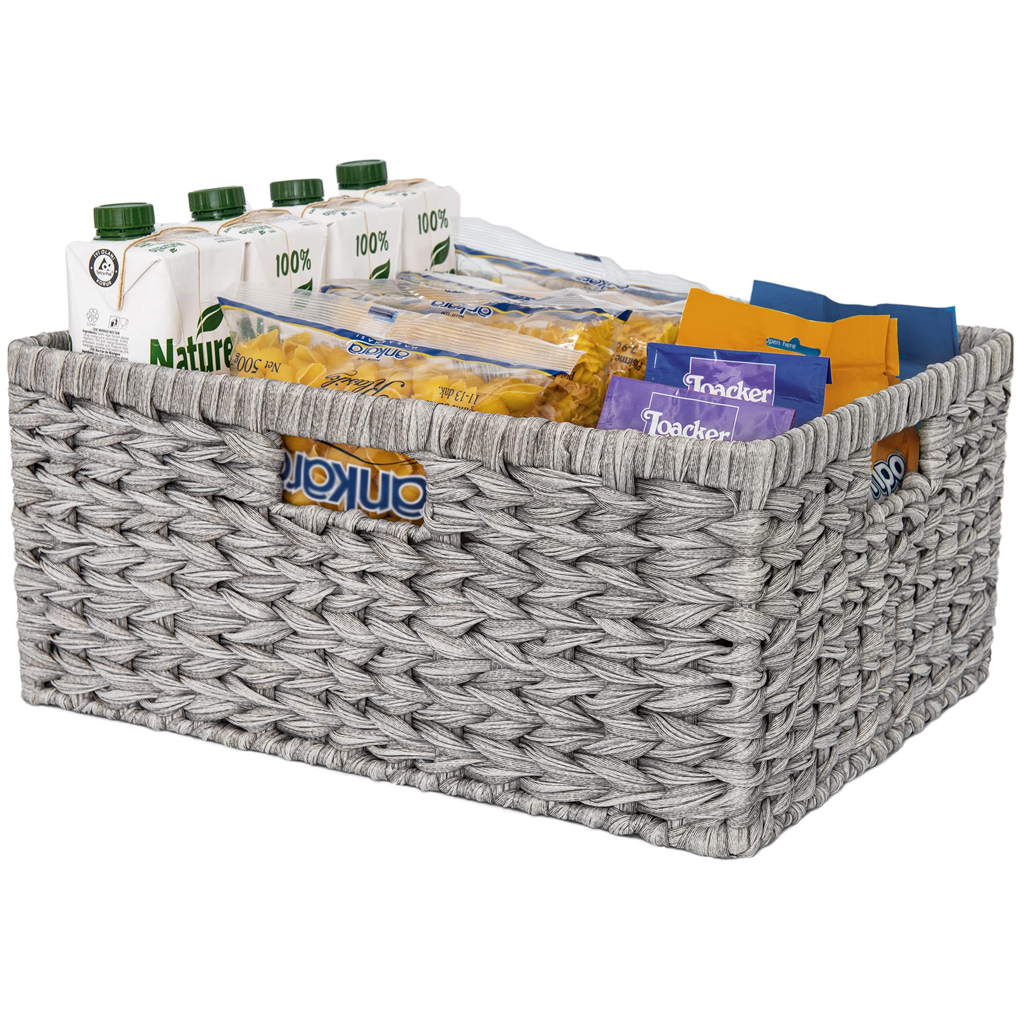 GRANNY SAYS 2-Pack Brown Wicker Storage Baskets