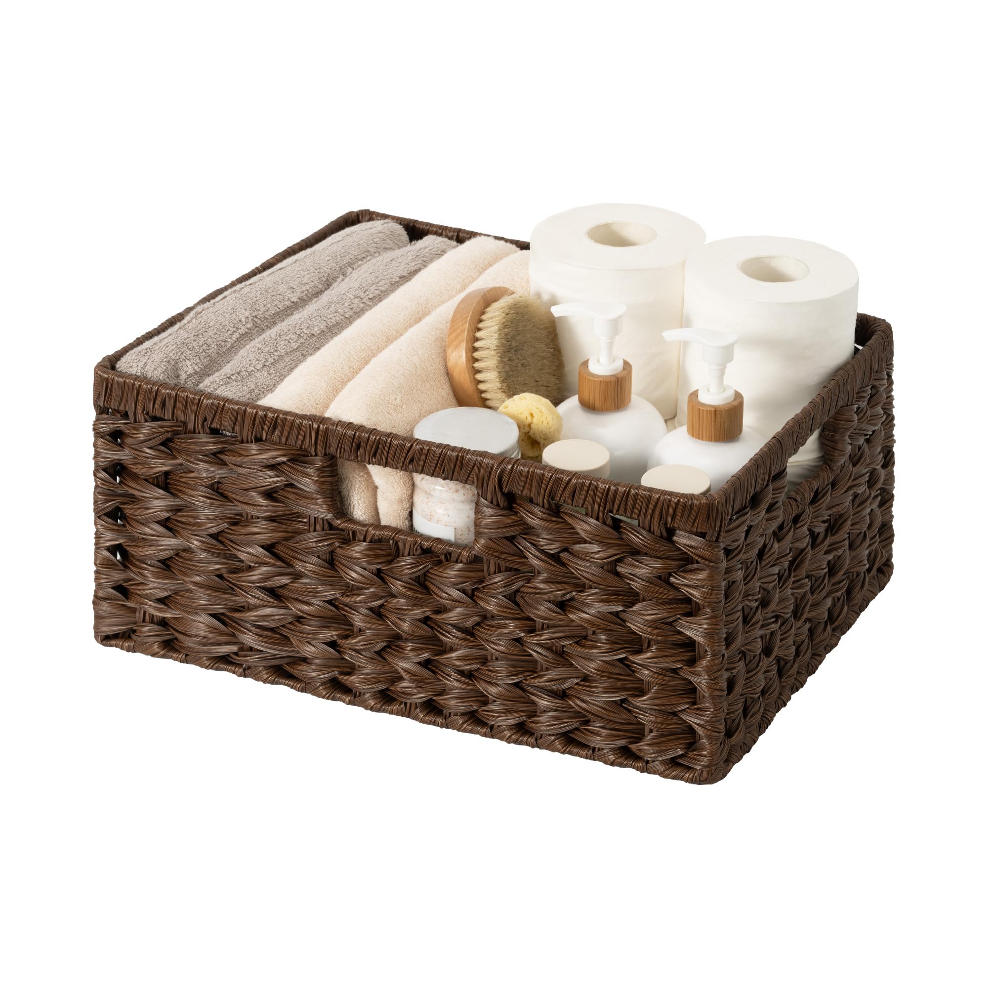 GRANNY SAYS 2-Pack Brown Wicker Storage Baskets