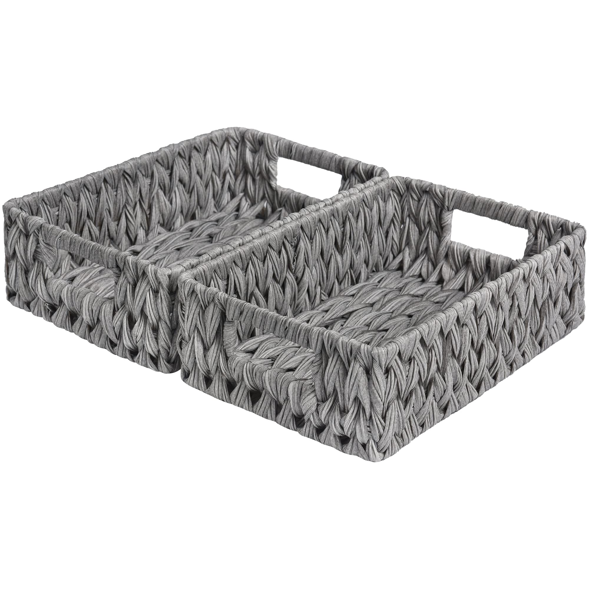 GRANNY SAYS 2-Pack Brown Wicker Storage Baskets