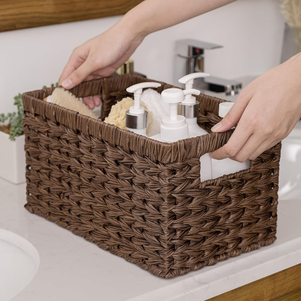 GRANNY SAYS 2-Pack Brown Wicker Storage Baskets