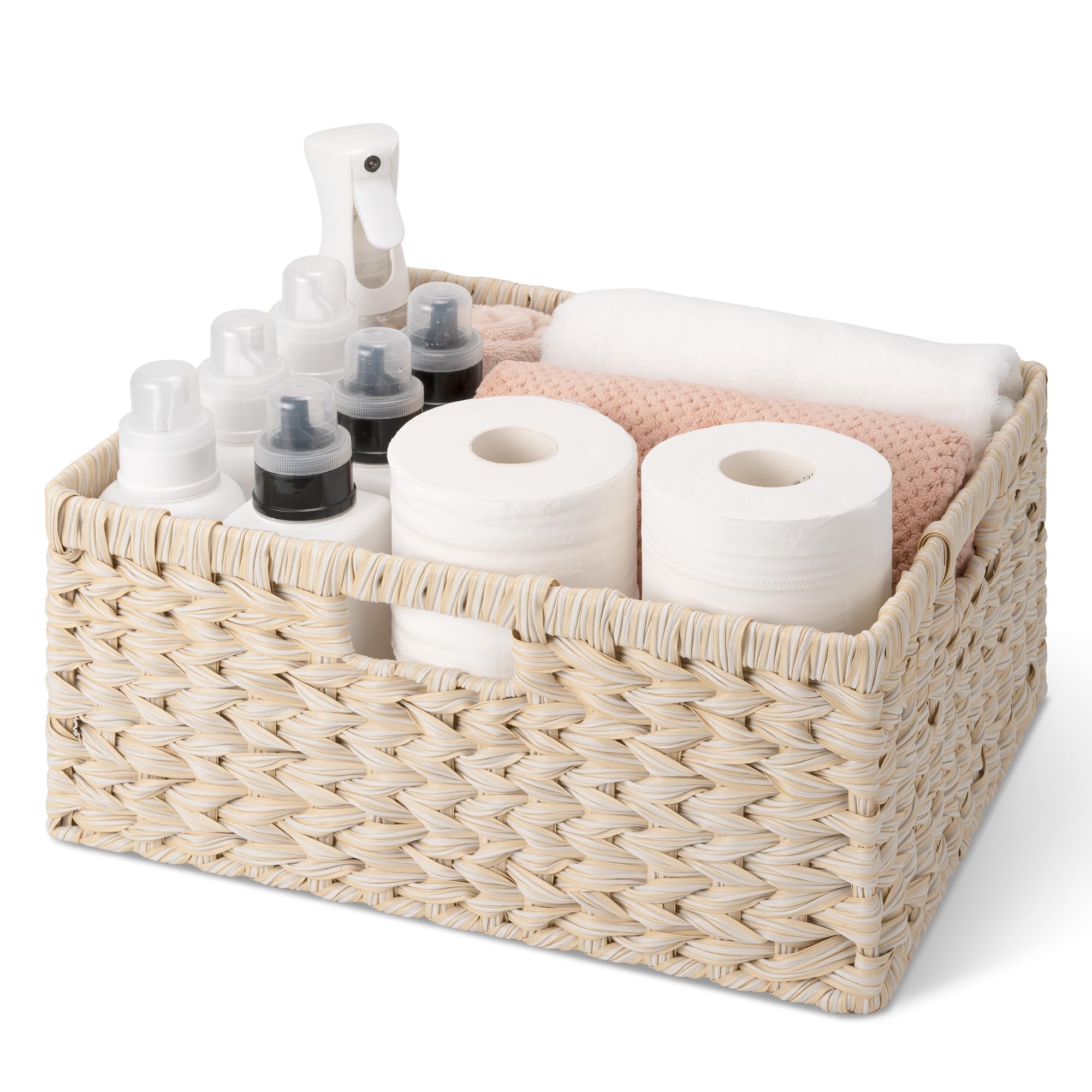 GRANNY SAYS 2-Pack Brown Wicker Storage Baskets