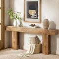 70 Inch Rustic Wood Farmhouse Entryway Console Table