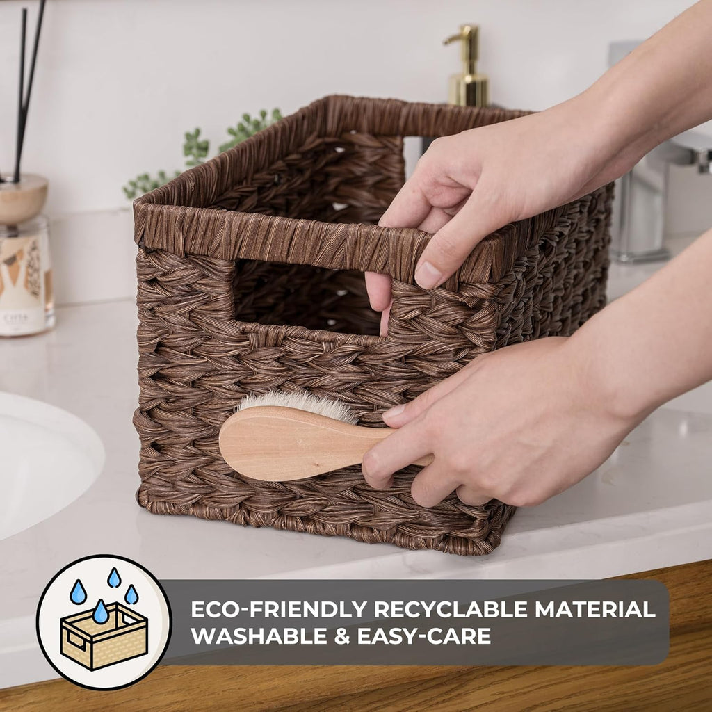 GRANNY SAYS 2-Pack Brown Wicker Storage Baskets