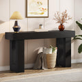 Tribesigns 63-Inch Long Console Table, Wooden Rectangular Sofa Table Behind The Couch, Farmhouse Entryway Table for Entrance, Hallway, Living Room (Natural)