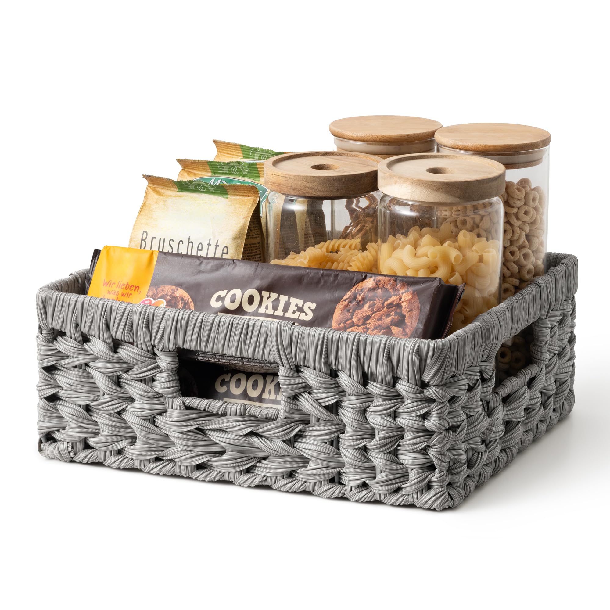 GRANNY SAYS 2-Pack Brown Wicker Storage Baskets