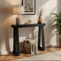 Plank+Beam Solid Wood Console Table, 36 Inch, Sofa Table, Narrow Entryway Table for Hallway, Behind The Couch, Living Room, Foyer, Easy Assembly, Pecan