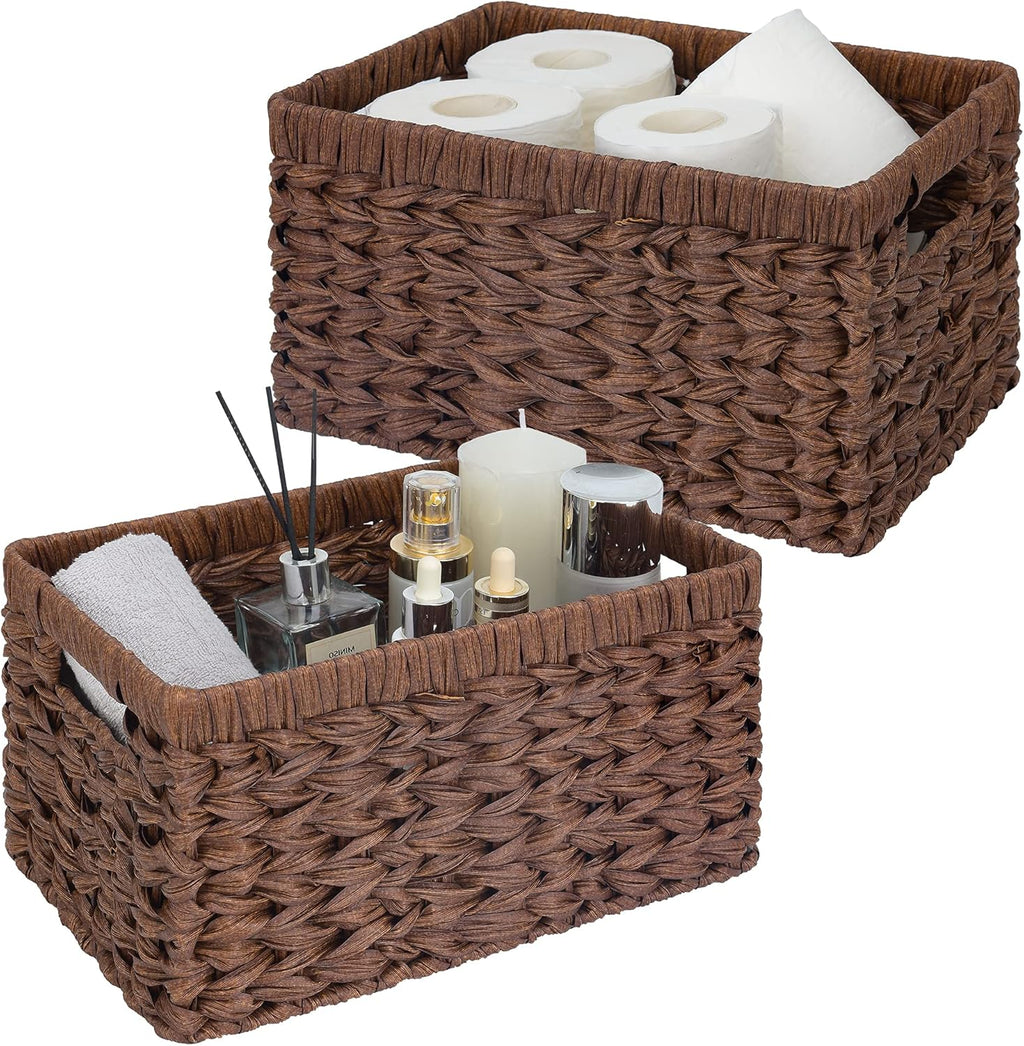 GRANNY SAYS 2-Pack Brown Wicker Storage Baskets